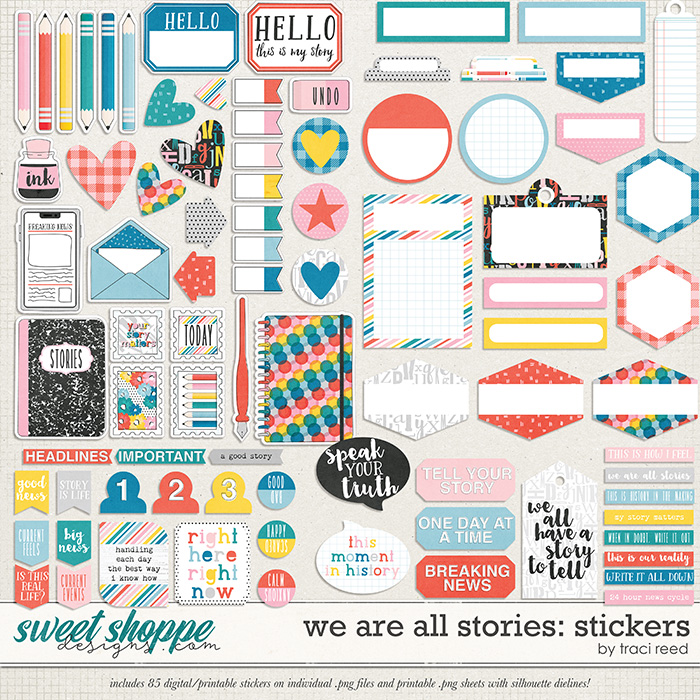 We Are All Stories Stickers by Traci Reed