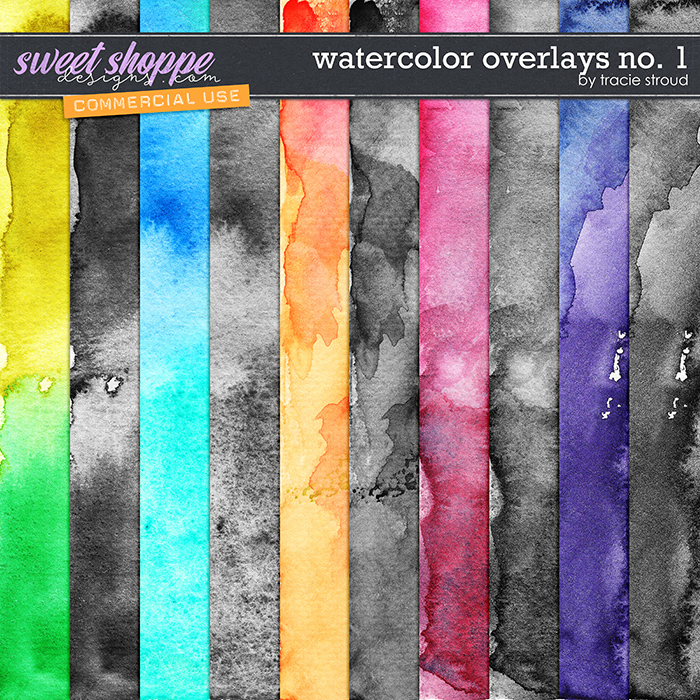 CU Watercolor Overlays no. 1 by Tracie Stroud