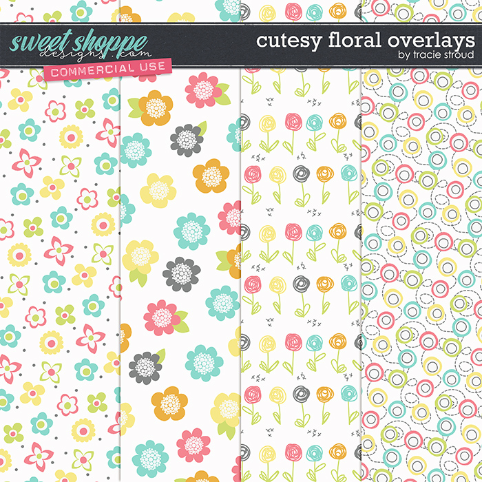 CU Cutesy Floral Overlays by Tracie Stroud