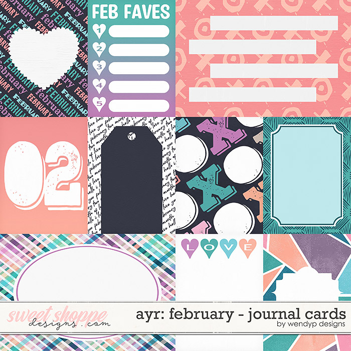 All year round: February - Journal cards by WendyP Designs All year round: February - Journal cards by WendyP Designs