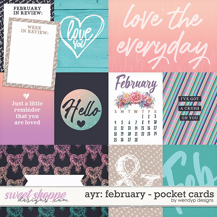 All year round: February - Pocket cards by WendyP Designs