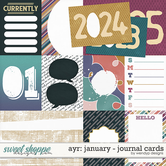 All year round: January - Journal cards by WendyP Designs All year round: January - Journal cards by WendyP Designs
