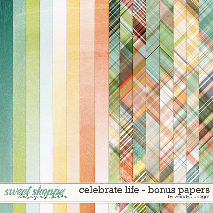 Celebrate Life - Bonus papers by WendyP Designs