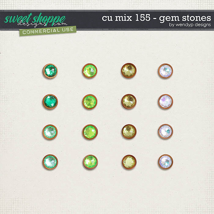 CU Mix 155 - gem stones by WendyP Designs 