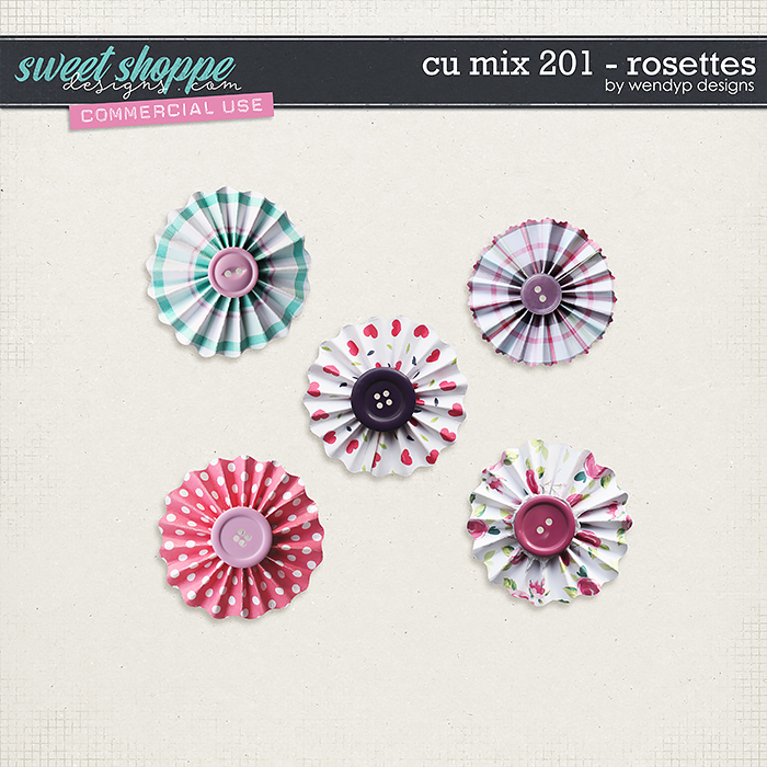 CU Mix 201- rosettes by WendyP Designs