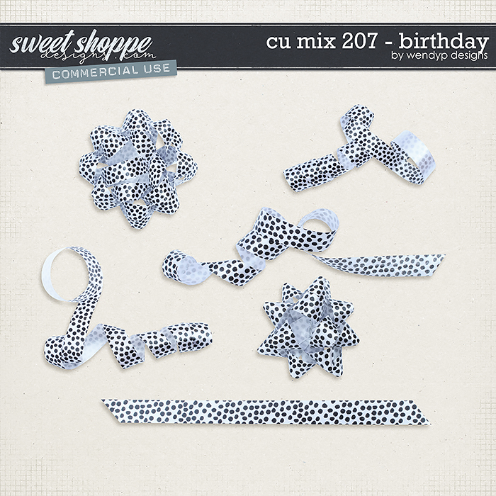 CU Mix 207 - birthday ribbons by WendyP Designs CU Mix 207 - birthday ribbons by WendyP Designs