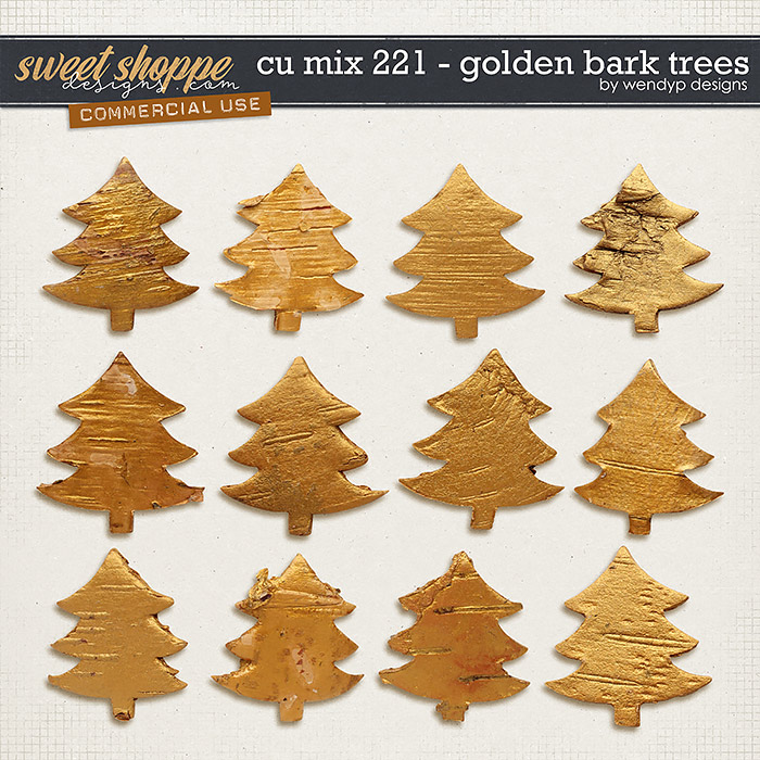 CU mix 221 - Golden bark trees by WendyP Designs CU mix 221 - Golden bark trees by WendyP Designs