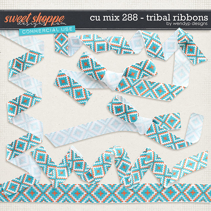 CU Mix 288 - tribal ribbons by WendyP Designs