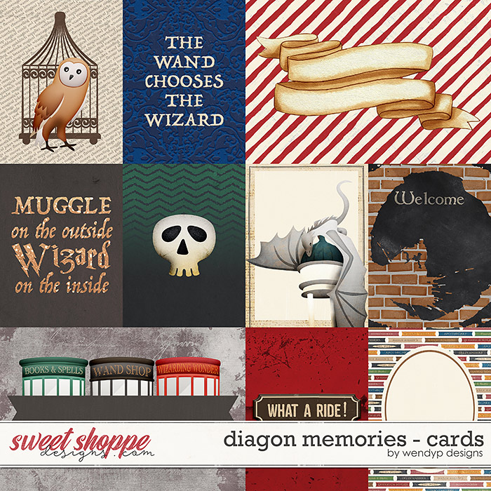 Diagon Memories - cards by WendyP Designs