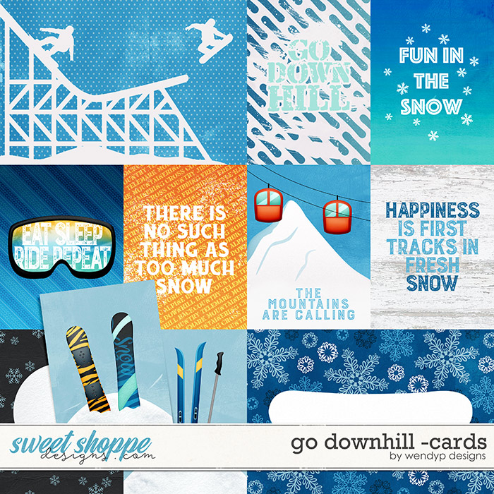 Go Downhill - cards by WendyP Designs