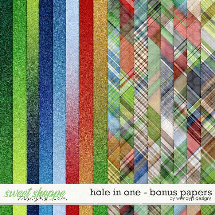 Hole in One - bonus papers by WendyP Designs Hole in One - bonus papers by WendyP Designs