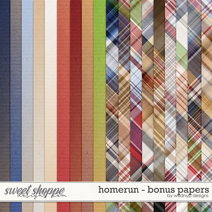 Homerun - Bonus papers by WendyP Designs