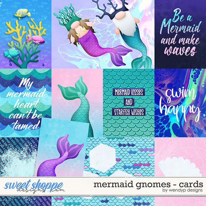 Mermaid gnomes- Cards by WendyP Designs