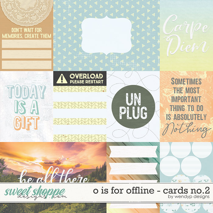 O is for Offline - cards no.2 by WendyP Designs O is for Offline - cards no.2 by WendyP Designs