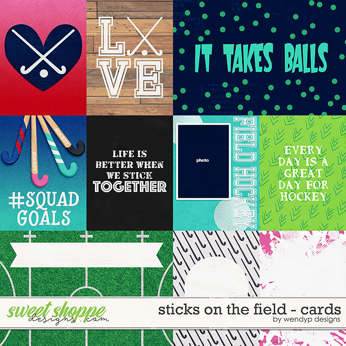 Sticks on the field - cards by WendyP Designs