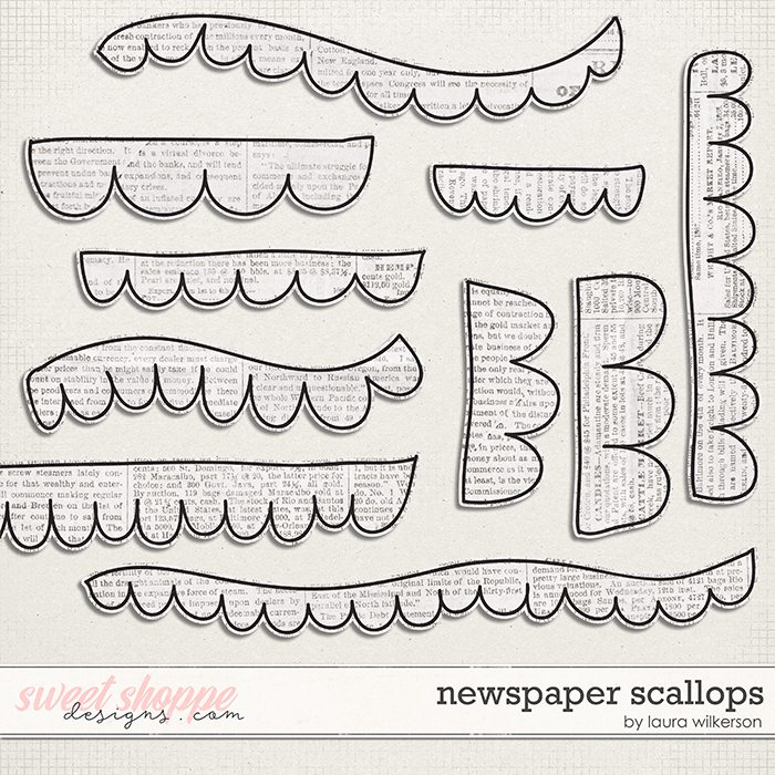 Newspaper Scallops by Laura Wilkerson Newspaper Scallops by Laura Wilkerson