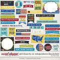 God Bless The US: Independence Day Stickers by Traci Reed