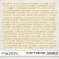 Boho Wedding  - wordbits by WendyP Designs