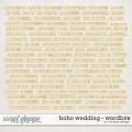 Boho Wedding  - wordbits by WendyP Designs