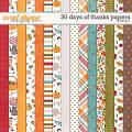 30 Days of Thanks Papers by LJS Designs 