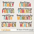 30 Days of Thanks Words by LJS Designs
