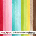 Christmas Sparkle Wood Papers by Ponytails