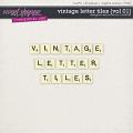 Vintage Letter Tiles {Vol 01} by Christine Mortimer