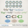Baby Mine-Boy Word Bits by JoCee Designs