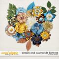 Denim and Diamonds Flowers by JoCee Designs