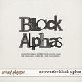 Noteworthy Black Alphas by LJS Designs