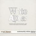 Noteworthy White Alphas by LJS Designs
