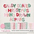 Candy Coated Christmas Sticker Alphas by Traci Reed