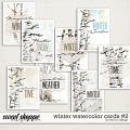 Winter Watercolor Cards 2 by Red Ivy Design