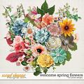 Welcome Spring Flowers by JoCee Designs