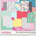 All Is Bright Patterned Cards by Traci Reed