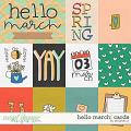 Hello March: cards by Amanda Yi