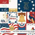 Red Blue and American Cards by JoCee Designs