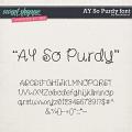 CU AY So Purdy font by Amanda Yi