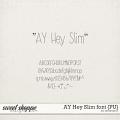 AY Hey Slim font {PU} by Amanda Yi