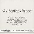 AY Scallops Please font {PU} by Amanda Yi