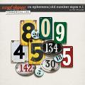 CU EPHEMERA | OLD NUMBER SIGNS V.1 by The Nifty Pixel