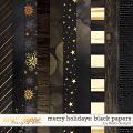 Merry Holidays Black Papers by lliella designs