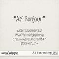 AY Bonjour font {PU} by Amanda Yi