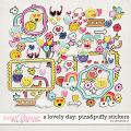A lovely day: pins&puffy stickers by Amanda Yi