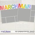 All year round - Page protectors: March by WendyP Designs