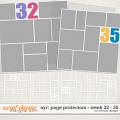 All year round: page protectors week 32 - 35 by WendyP Designs