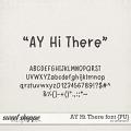AY Hi There font {PU} by Amanda Yi