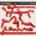 CU Mix 318 - red & gold ribbons by WendyP Designs