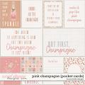 Pink Champagne Pocket Cards by Ponytails