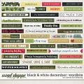 Black & White: December Wordbits by Connection Keeping